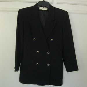 Vintage Jones New York wool blazer, black, Sz 2